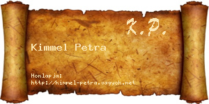 Kimmel Petra névjegykártya